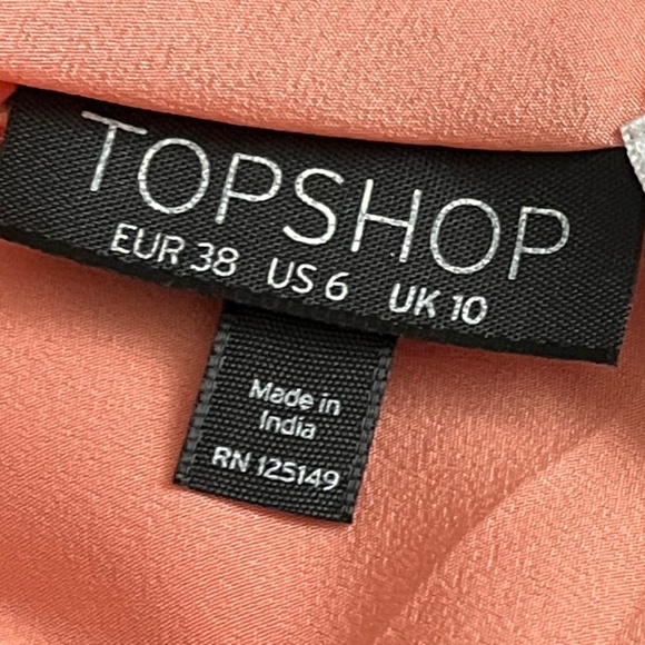 Top Shop Kimono Size 6 Black/Peach Reversible - Picture 11 of 12